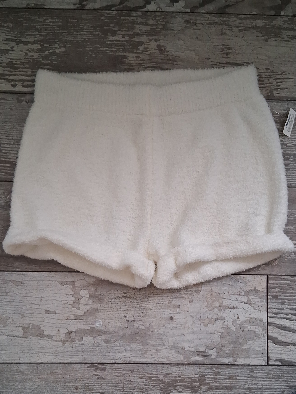 Cozy Cream Fuzzy Lounge Shorts